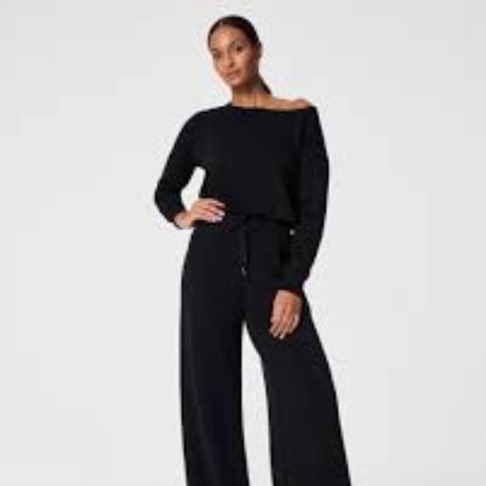 AirEssentials Off-Shoulder Jumpsuit  Very Black / Petite / XS   NWT